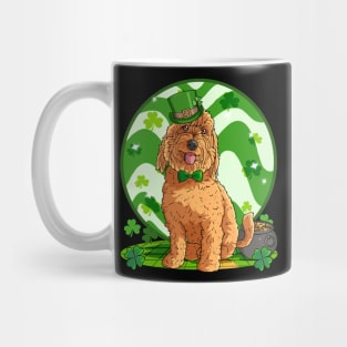 Goldendoodle Dog St Patricks Day Irish Leprechaun Mug